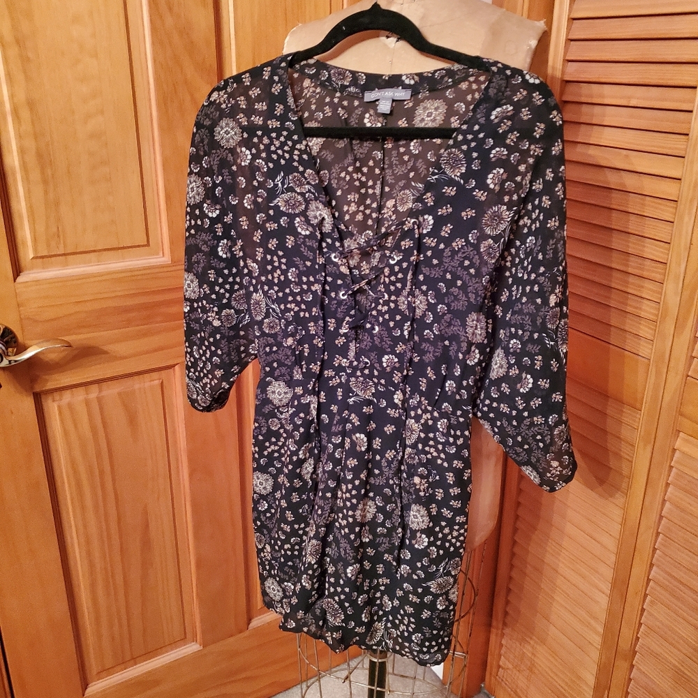 Floral Brown Romper